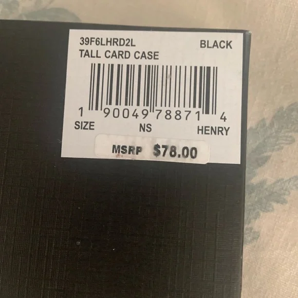 Michael Kors tall card case black NWT